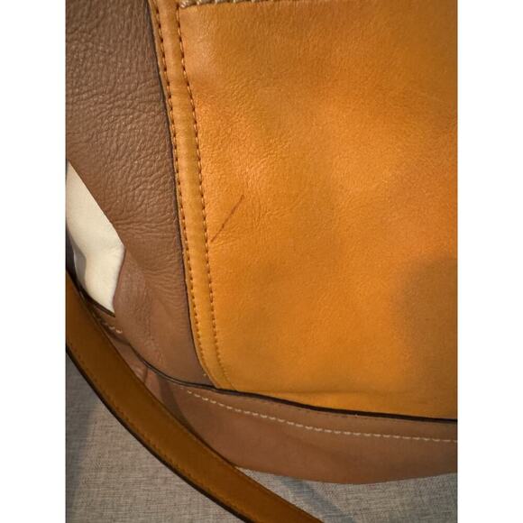 Coach Park Colorblock Brown Leather Hobo Bag 13.5"L x 3"W x 12.5"H Tote F24369 - Picture 3 of 14